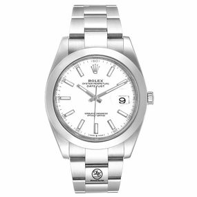 Rolex Datejust 41mm 126300 White Stick Dial Smooth Bezel PAPERS
