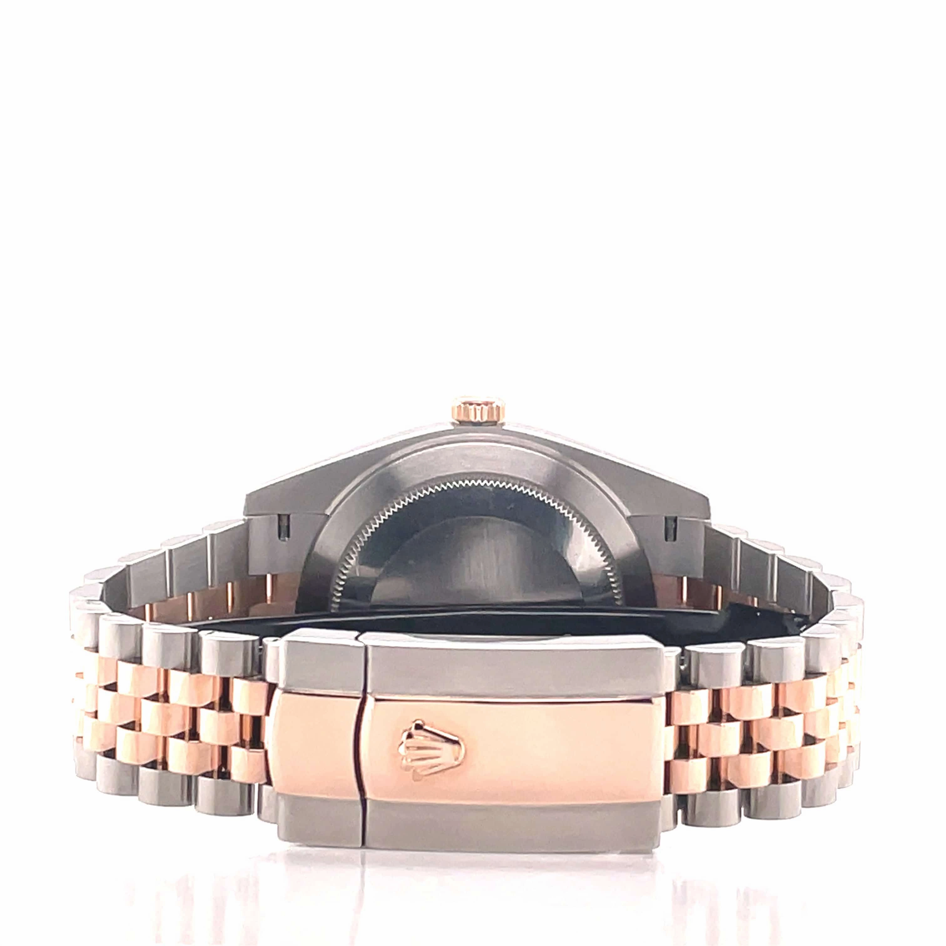 Rolex Datejust 41mm 12633118k Rose Gold / SS Jubilee Chocolate Diamond Dial