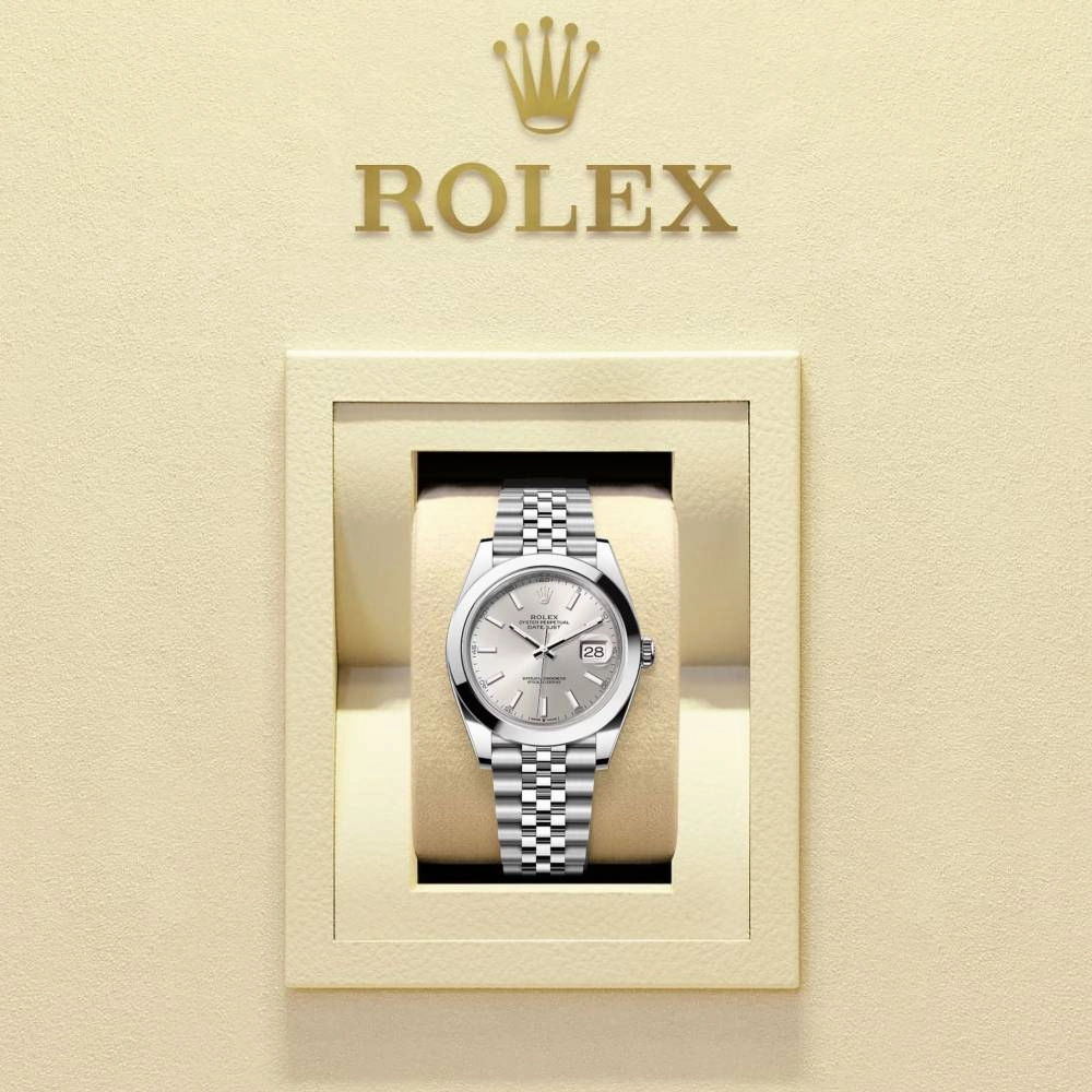 Rolex Datejust 41mm - Ref: 126300-0004 - Silver Dial, Stainless Steel Jubilee Bracelet Men's Watch