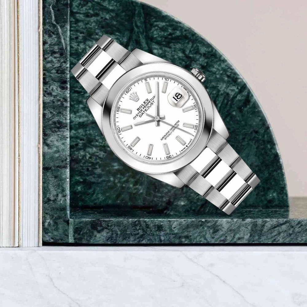 Rolex Datejust 41mm - Ref: 126300-0005 - White Dial, Stainless Steel Oyster Bracelet Men's Watch