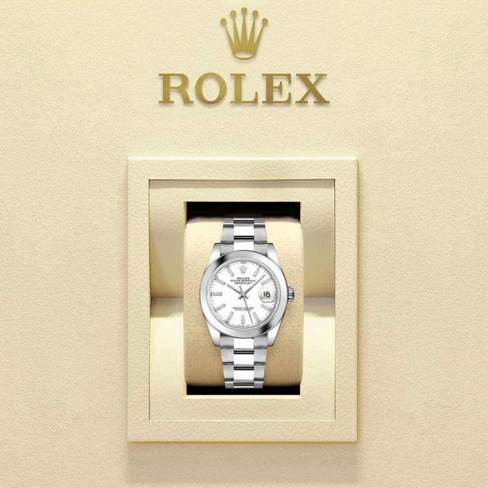 Rolex Datejust 41mm - Ref: 126300-0005 - White Dial, Stainless Steel Oyster Bracelet Men's Watch