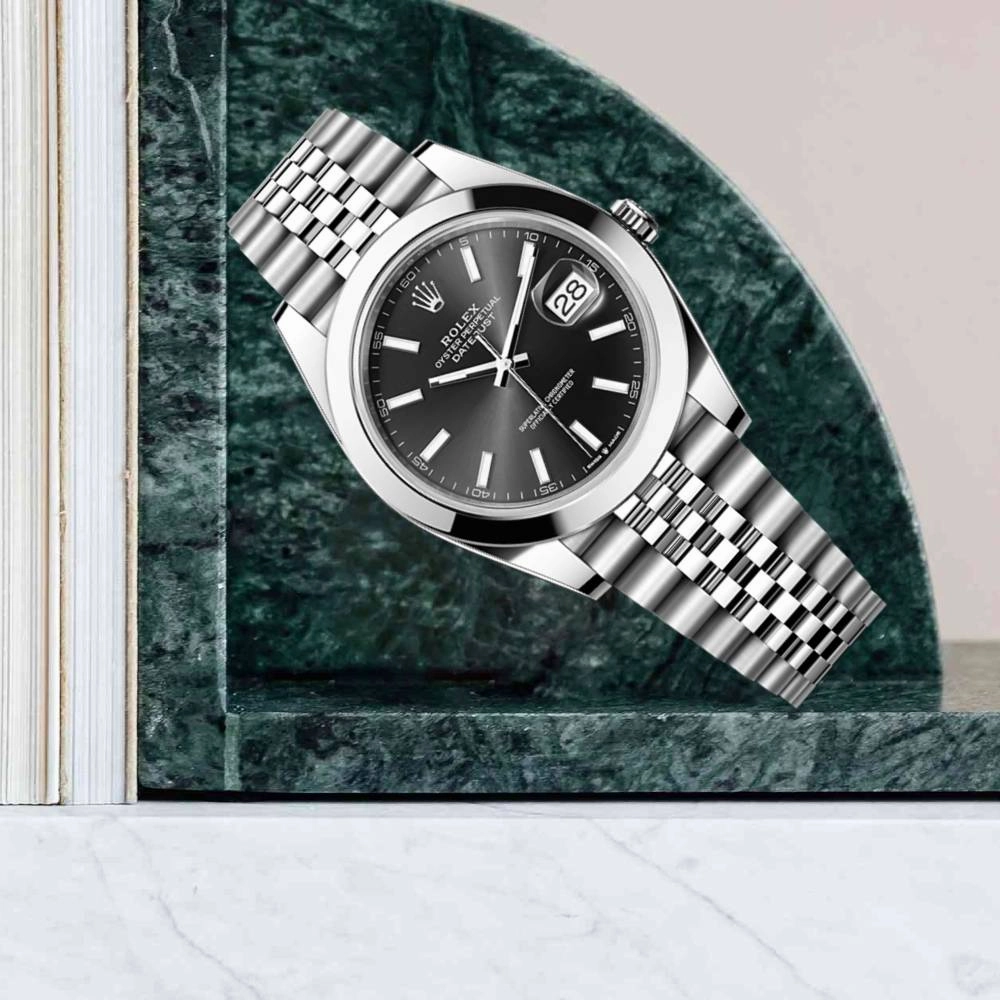 Rolex Datejust 41mm - Ref: 126300-0012 - Black Dial, Stainless Steel Jubilee Bracelet Men's Watch
