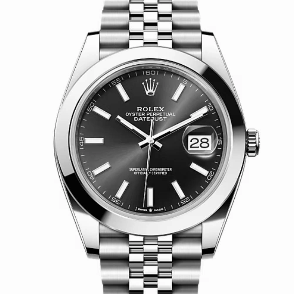 Rolex Datejust 41mm - Ref: 126300-0012 - Black Dial, Stainless Steel Jubilee Bracelet Men's Watch