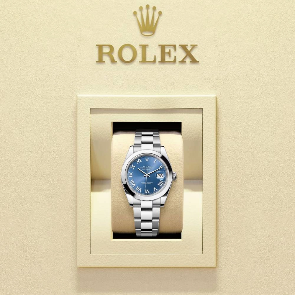 Rolex Datejust 41mm - Ref: 126300-0017 - Blue Dial, Stainless Steel Oyster Bracelet Men's Watch