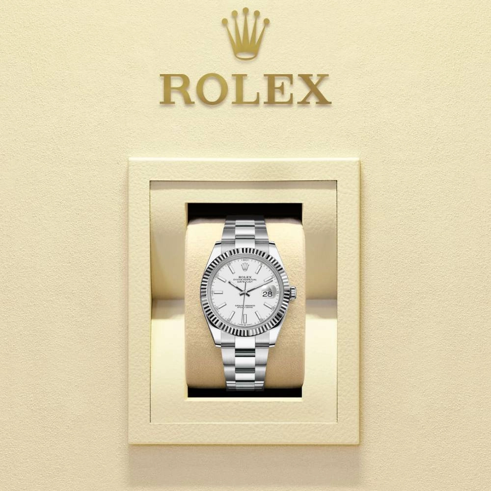 Rolex Datejust 41mm - Ref: 126334-0023 - White Dial, Stainless Steel Oyster Bracelet Men's Watch