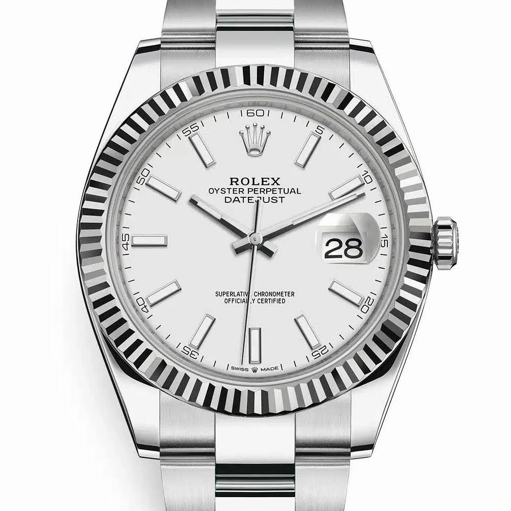 Rolex Datejust 41mm - Ref: 126334-0023 - White Dial, Stainless Steel Oyster Bracelet Men's Watch