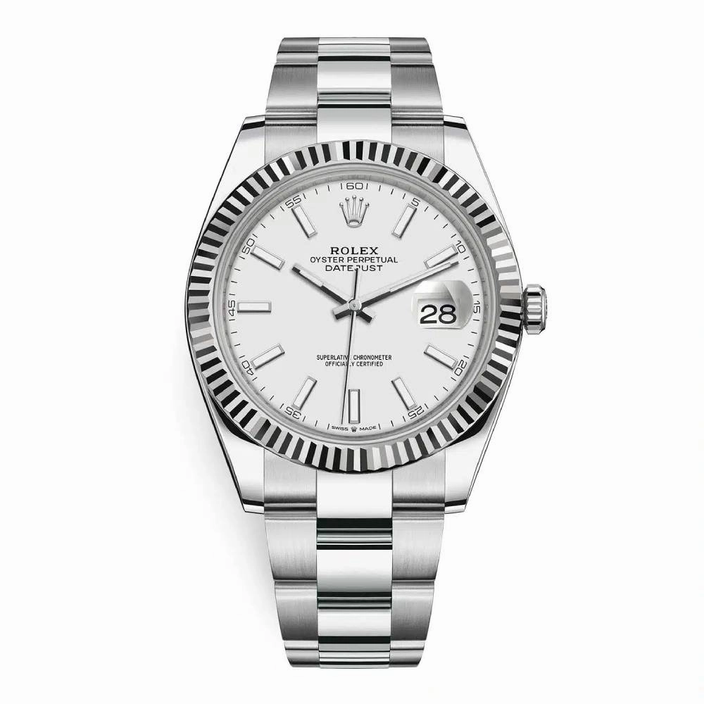 Rolex Datejust 41mm - Ref: 126334-0023 - White Dial, Stainless Steel Oyster Bracelet Men's Watch