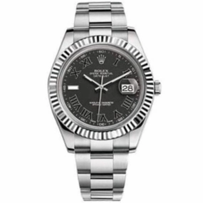 Rolex Datejust II 41mm - Ref: 116334 bkro - Black Dial, Stainless Steel Oyster Bracelet Men's Watch