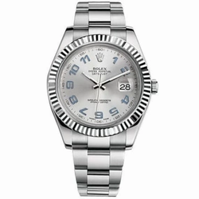 Rolex Datejust II 41mm - Ref: 116334 rblao - Silver Diamond Dial, Stainless Steel Oyster Bracelet Men's Watch