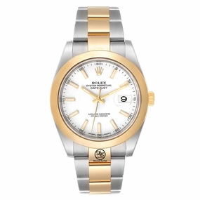 Rolex Datejust II 41mm Yellow Gold & Steel White Stick Dial & Smooth Bezel 126303