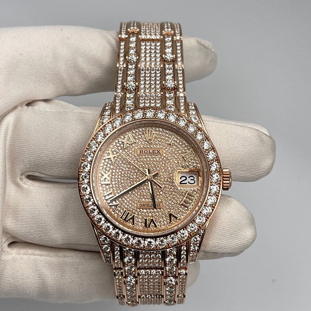 Rolex Datejust Pearlmaster 39 86405RBR Diamond Paved