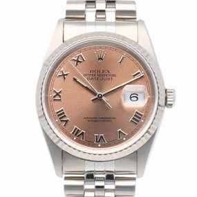 Rolex Datejust pink Stainless Steel Wristwatch (Pre-Owned)
