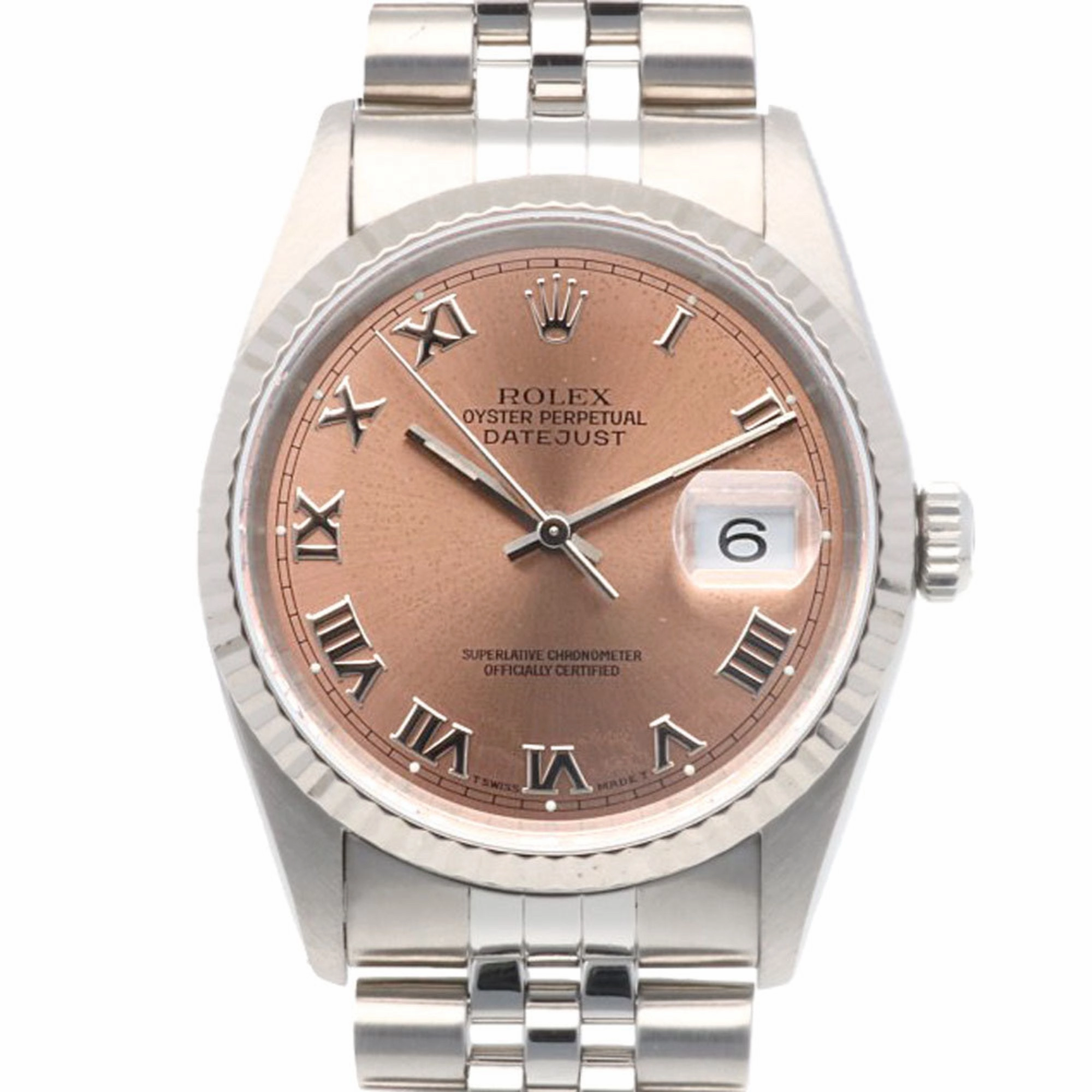 Rolex Datejust pink Stainless Steel Wristwatch (Pre-Owned)