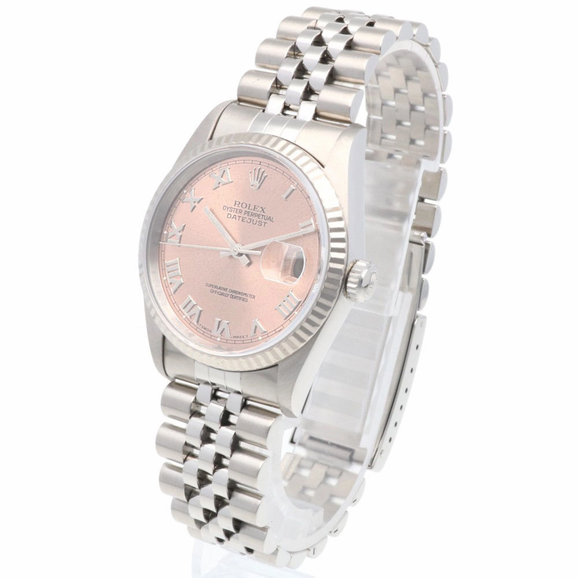 Rolex Datejust pink Stainless Steel Wristwatch (Pre-Owned)