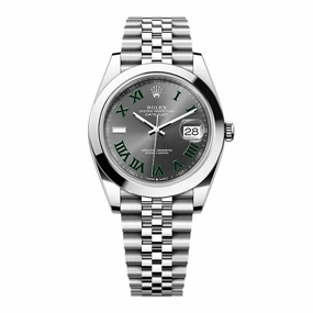 Rolex Datejust Wimbledon  41mm - Ref: 126300-0014 - Slate Grey Dial, Stainless Steel Jubilee Bracelet Men's Watch