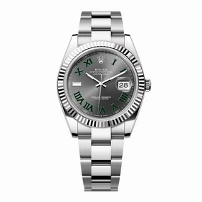 Rolex Datejust Wimbledon  41mm - Ref: 126334-0021 - Slate Grey Dial, Stainless Steel Oyster Bracelet Men's Watch