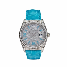 Rolex Day-Date 36 128159RBR White Gold Diamond Roman Dial (2021)