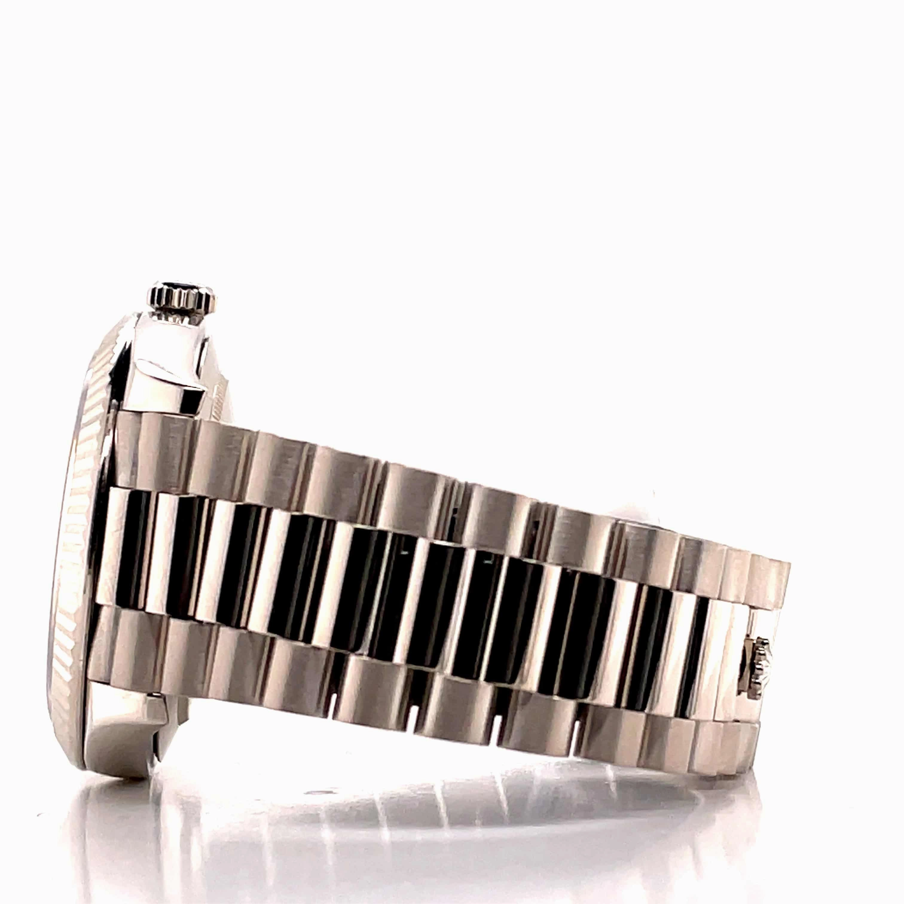 Rolex Day-Date 40 228239 Silver Tuxedo Pre-Owned Box and Papers