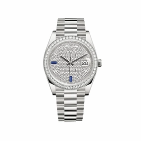 Rolex Day-Date 40 228349RBR White Gold Diamond Bezel Diamond-Paved Dial