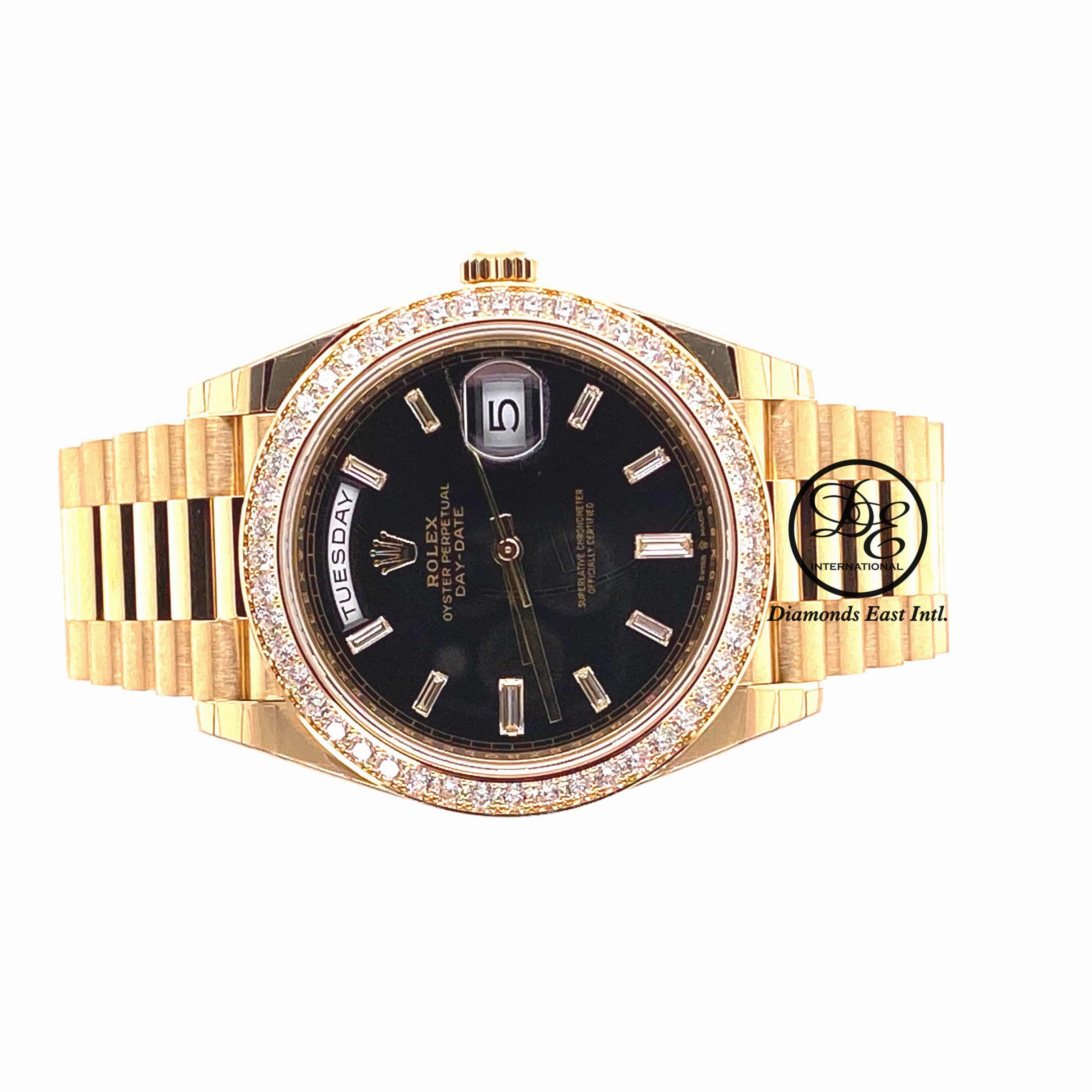 Rolex Day-Date 40 Black With Diamonds 228348RBR