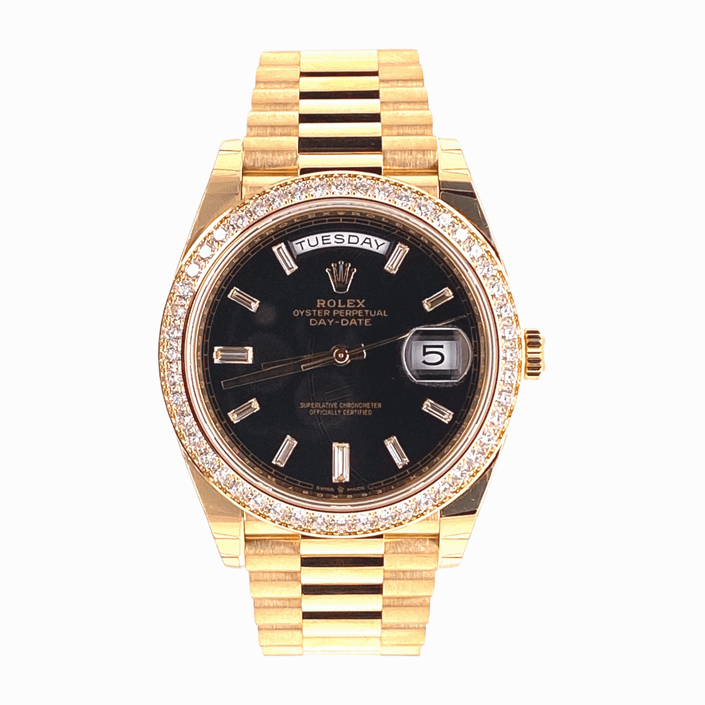 Rolex Day-Date 40 Black With Diamonds 228348RBR