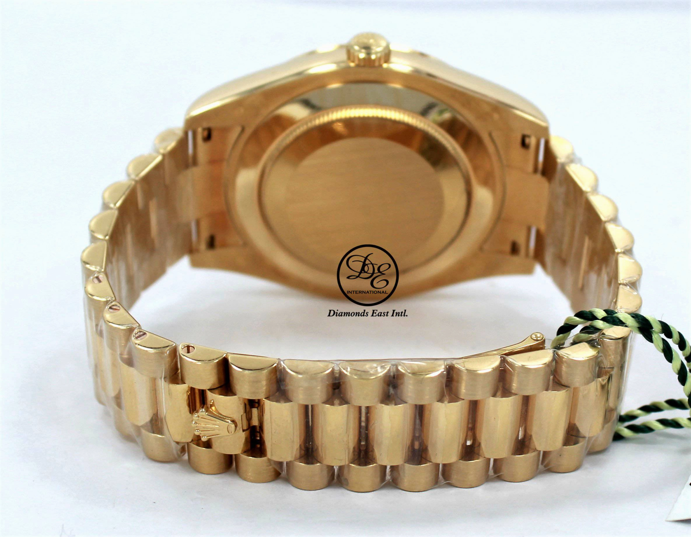 Rolex Day-Date II President 218238 18K Yellow Gold Fact Ruby & Diamond Dial BOX/PAPERS