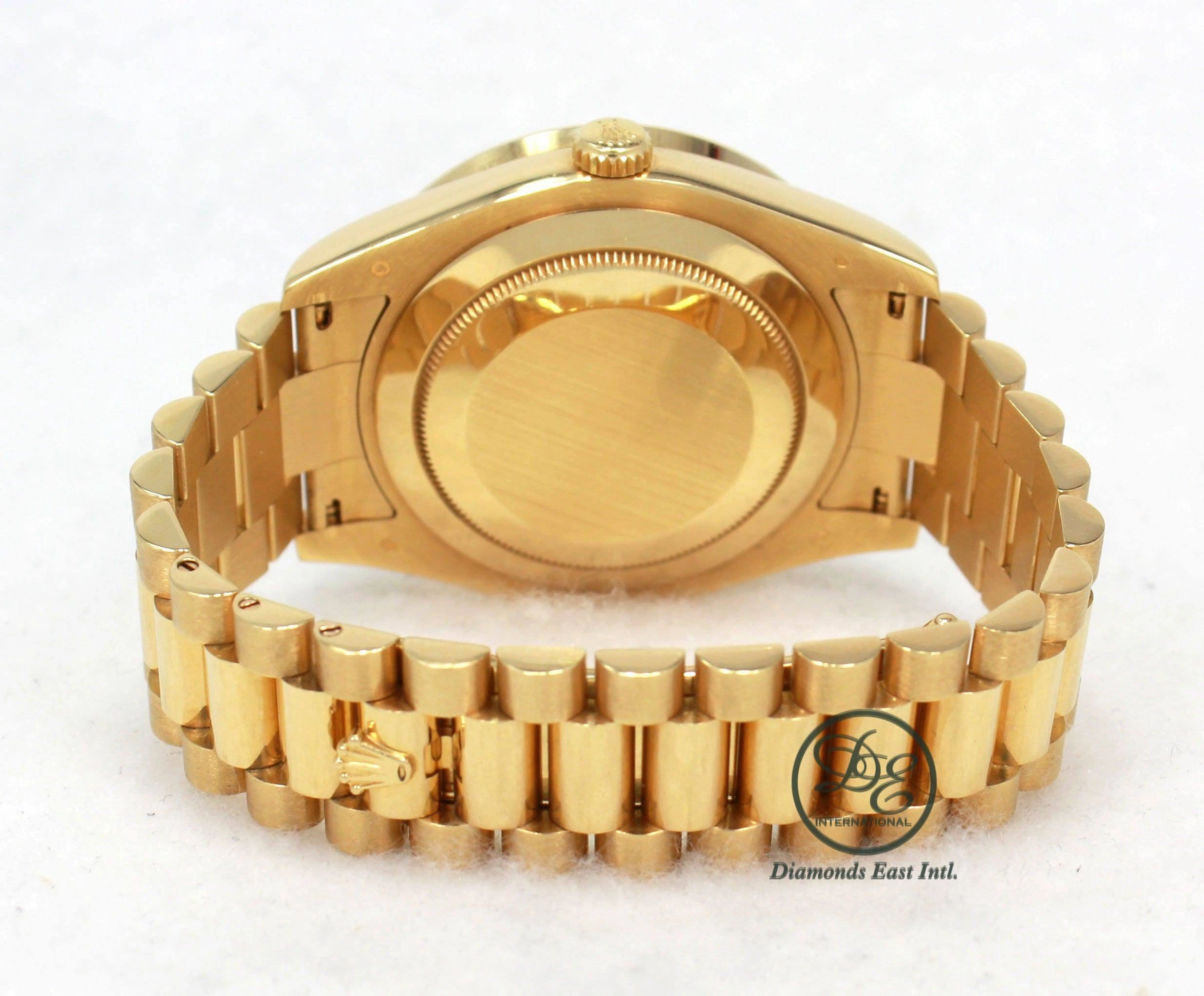 Rolex Day-Date II President 218238 18K Yellow Gold Pave Diamond Dial 3.25ct Bezel