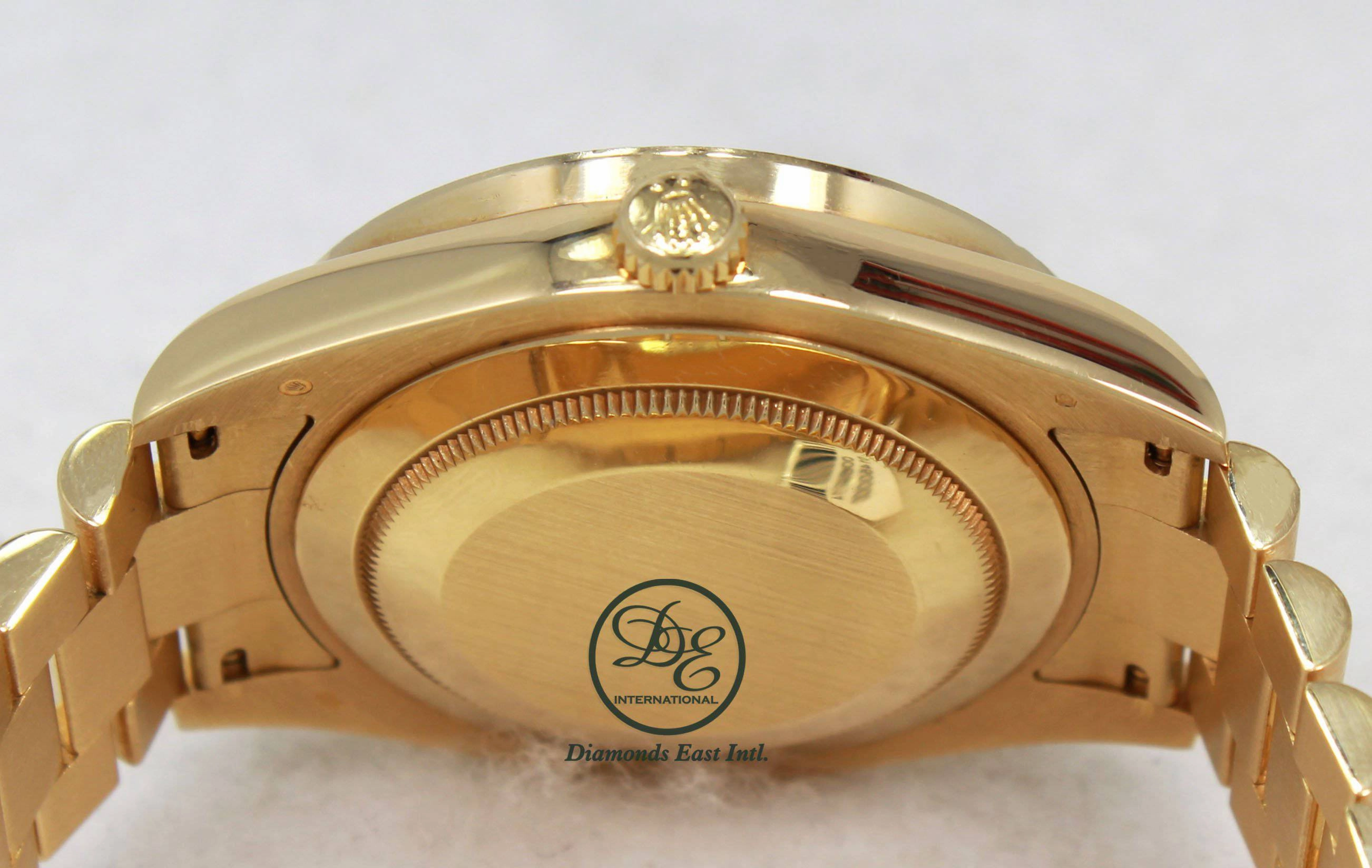 Rolex Day-Date II President 218238 18K Yellow Gold Pave Diamond Dial 3.25ct Bezel