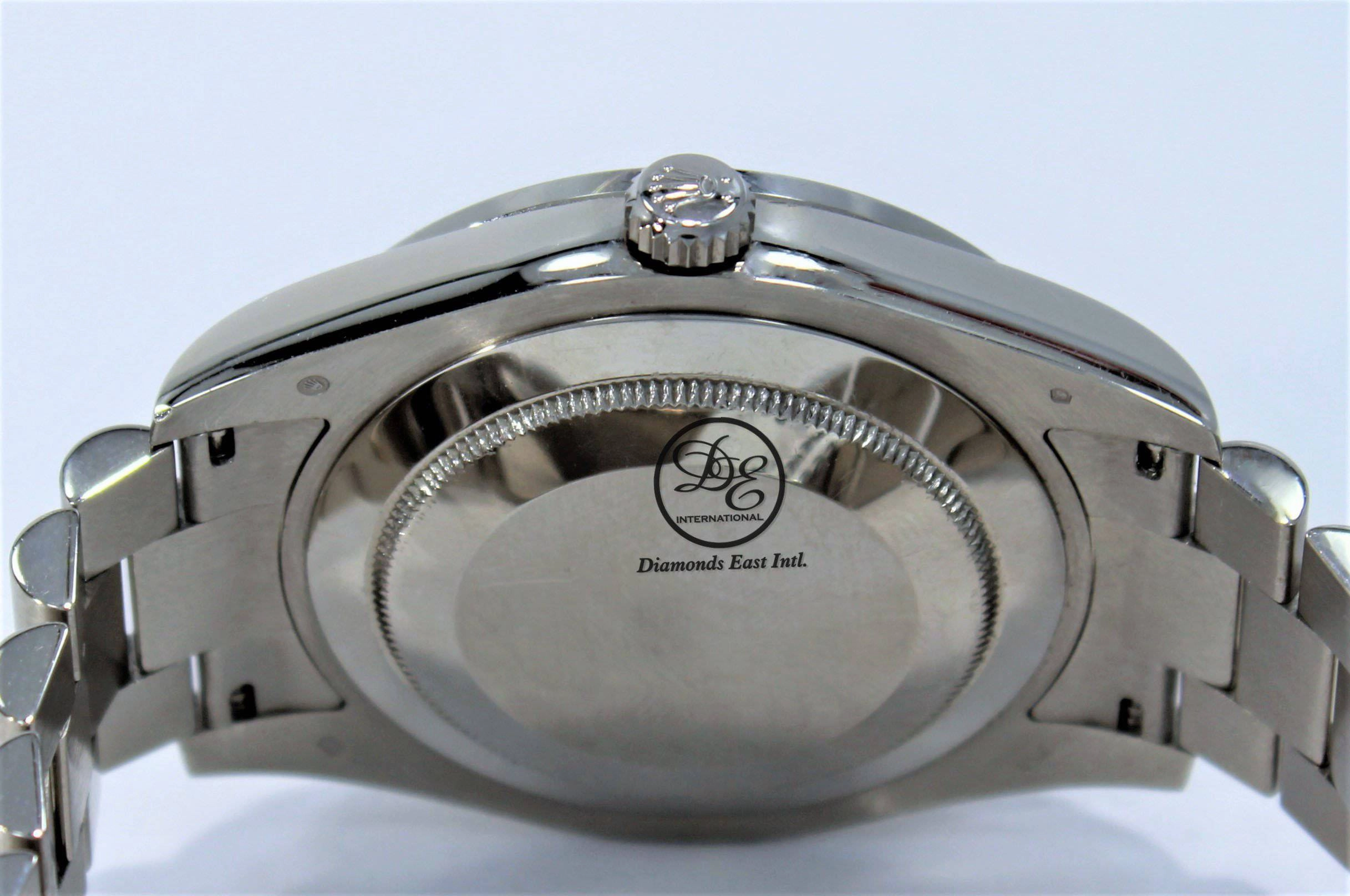 Rolex Day-Date II President 218349 18K White Gold Factory Diamond & Sapphires Dial Bezel BOX/PAPER
