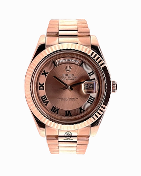 Rolex Day-Date II Presidential 41mm 18k Rose Gold, Pink Champagne Concentric Dial 218235