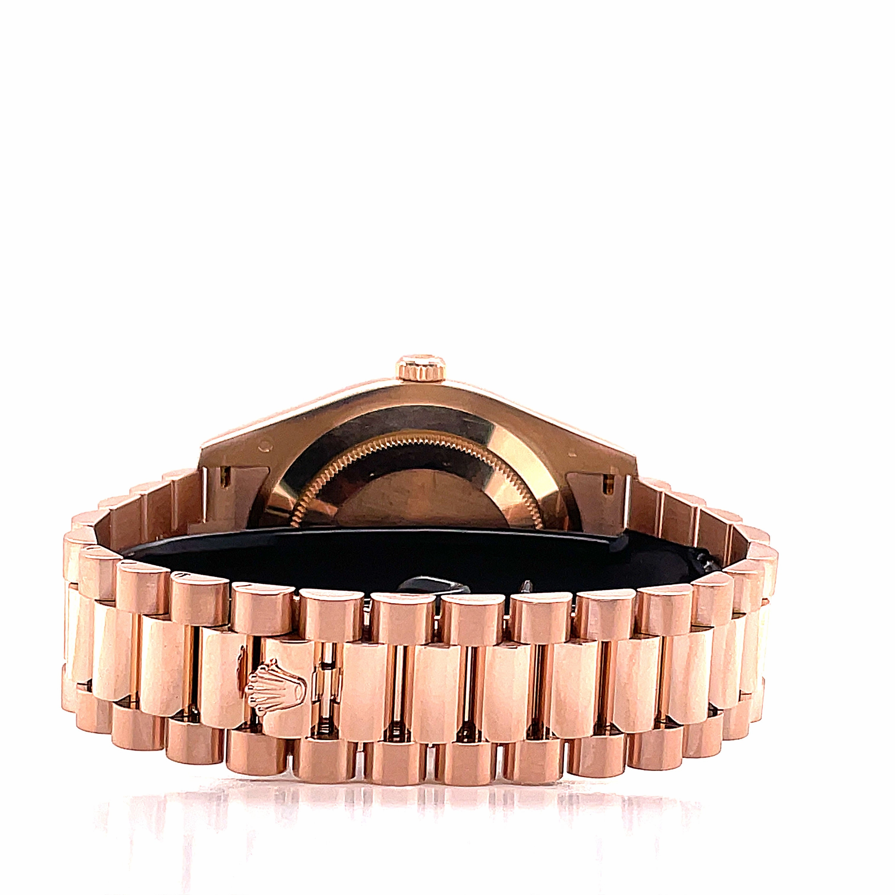 Rolex Day-Date II Presidential 41mm 18k Rose Gold, Pink Champagne Concentric Dial 218235