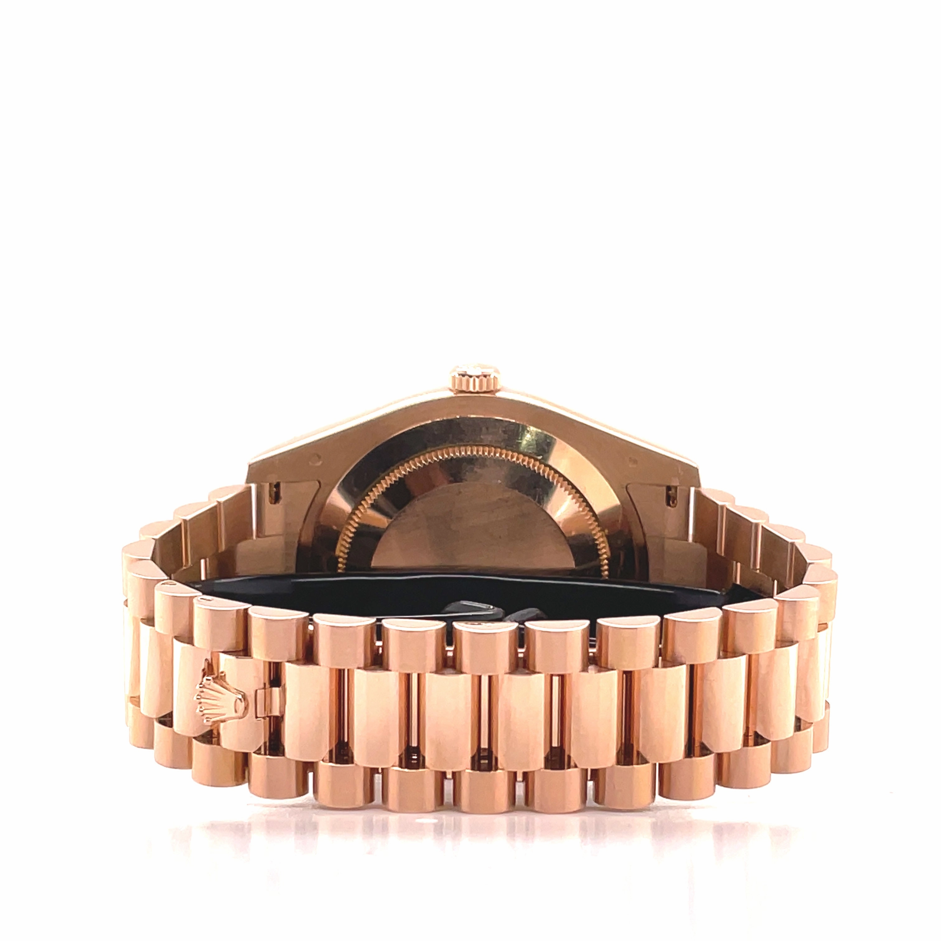Rolex Day-Date II Rose Gold Black Stick Dial 41MM 218235