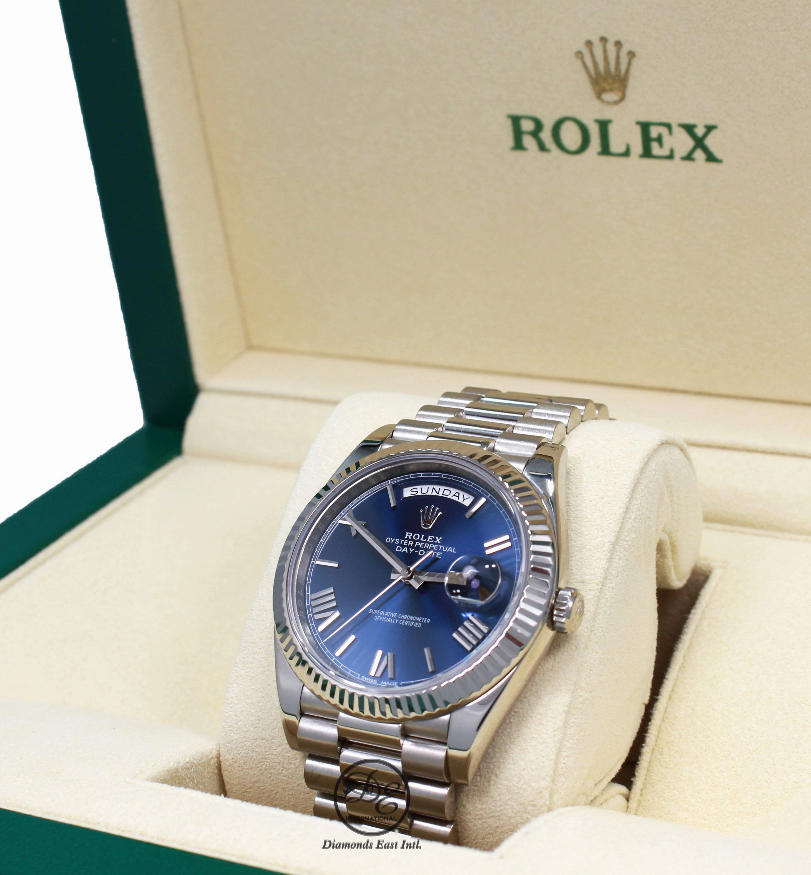 Rolex Day-Date President 40mm Oyster Perpetual 228239 BLURP BOX/PAPERS PreOwned