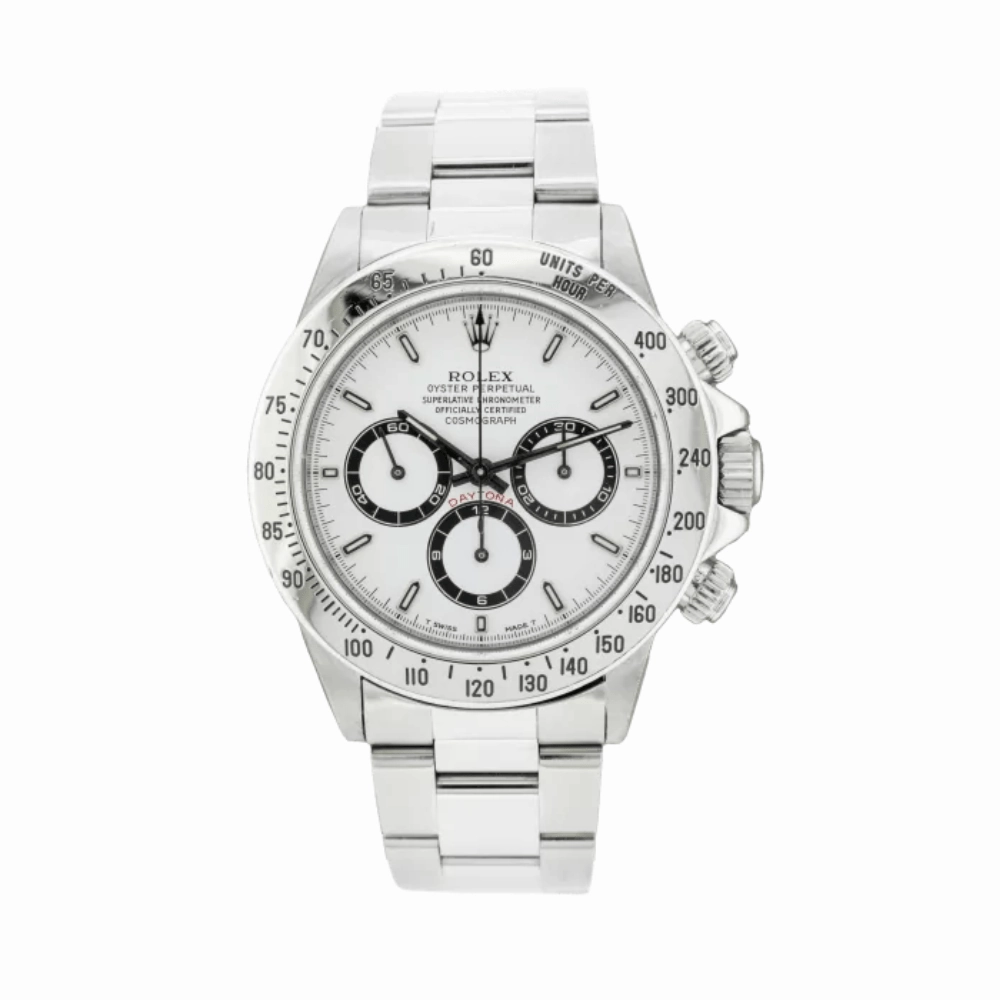 Rolex Daytona 16520 Zenith Movement Stainless Steel White Dial