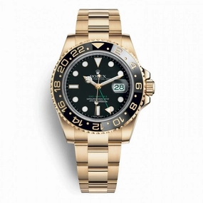 Rolex GMT-Master II 116718LN Yellow Gold Black Dial