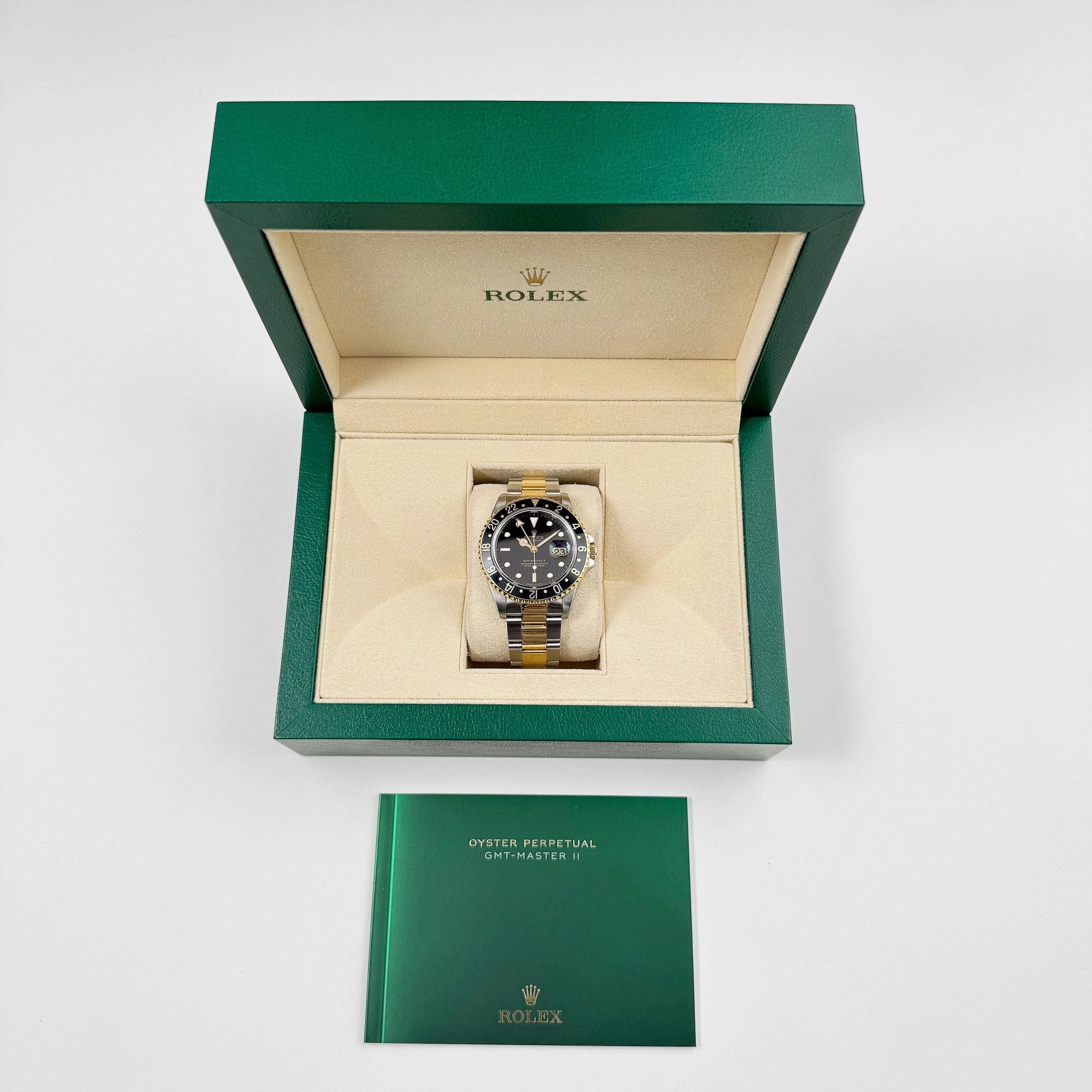 Rolex GMT-Master II 16713 Stainless Steel Yellow Gold Black Dial (1997)
