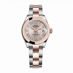 Rolex Lady-Datejust 28mm - Ref: 279161-0006 - Sundust Roman Dial, Two Tone Stainless Steel & 18K Rose Gold Oyster Bracelet Women's Watch