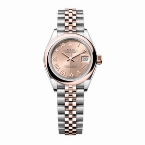 Rolex Lady-Datejust 28mm - Ref: 279161-0025 - Rose Roman Dial, Two Tone Stainless Steel & 18K Rose Gold Jubilee Bracelet Women's Watch