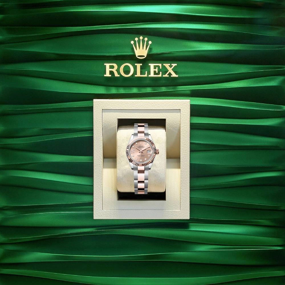 Rolex Lady-Datejust 28mm - Ref: 279171-0028 - Rose Diamond Dial, Two Tone Stainless Steel & 18K Rose Gold Oyster Bracelet Women's Watch