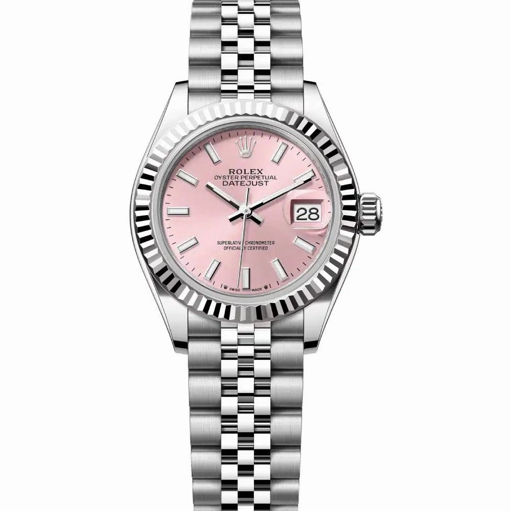 Rolex Lady-Datejust 28mm - Ref: 279174-0001 - Pink Stick Dial, Stainless Steel Jubilee Bracelet Women's Watch