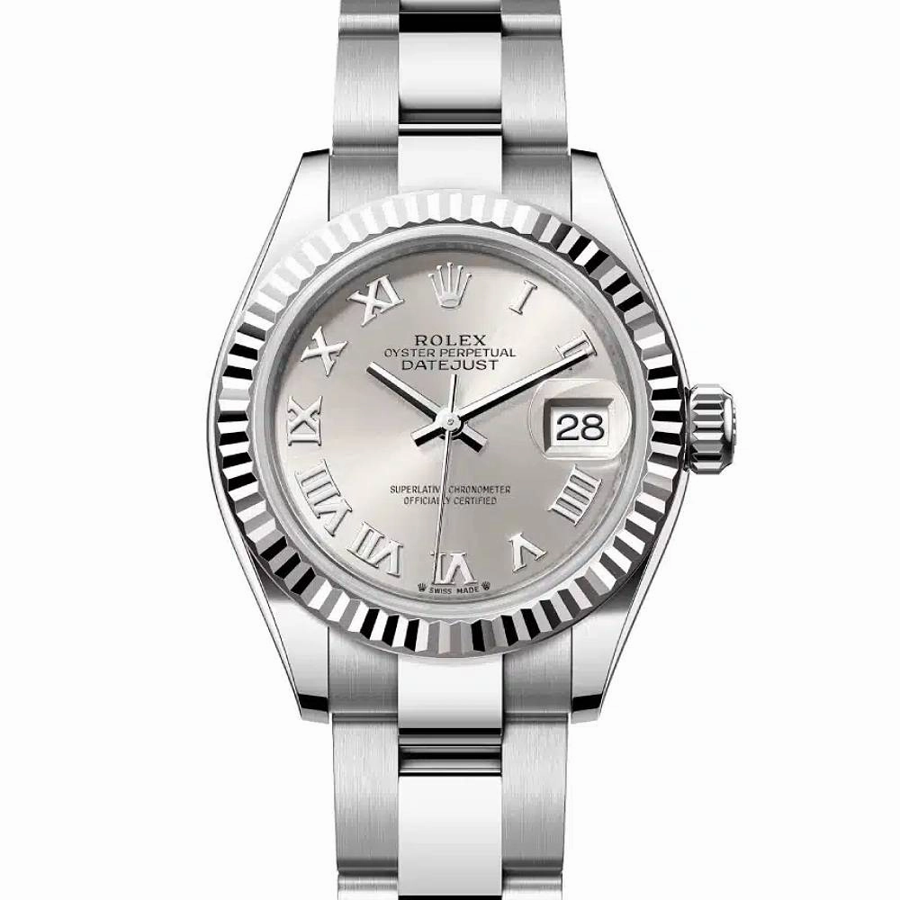 Rolex Lady-Datejust 28mm - Ref: 279174-0008 - Silver Roman Dial, Stainless Steel Oyster Bracelet Women's Watch
