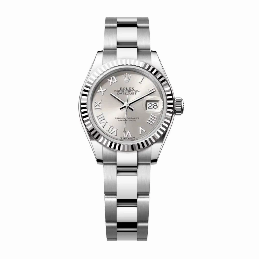 Rolex Lady-Datejust 28mm - Ref: 279174-0008 - Silver Roman Dial, Stainless Steel Oyster Bracelet Women's Watch