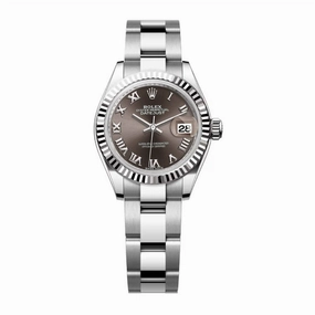 Rolex Lady-Datejust 28mm - Ref: 279174-0014 - Dark Grey Roman Dial, Stainless Steel Oyster Bracelet Women's Watch