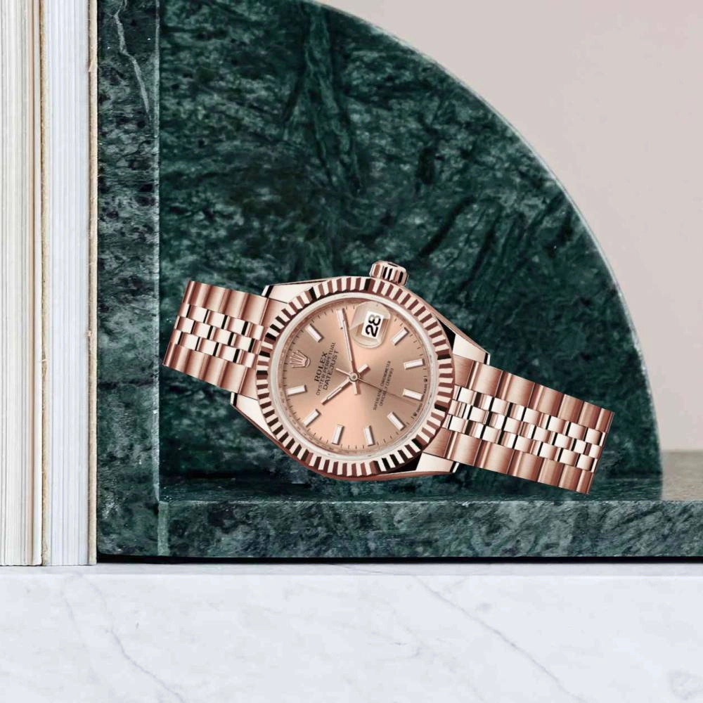 Rolex Lady Datejust 28mm - Ref: 279175-0026 - Rose Dial, 18K Rose Gold Jubilee Bracelet Women's Watch