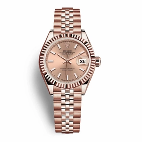 Rolex Lady Datejust 28mm - Ref: 279175-0026 - Rose Dial, 18K Rose Gold Jubilee Bracelet Women's Watch