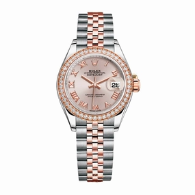 Rolex Lady-Datejust 28mm - Ref: 279381rbr-0005 - Sundust Roman Dial & Diamond Bezel, Two Tone Stainless Steel & 18K Rose Gold Jubilee Bracelet Women's Watch