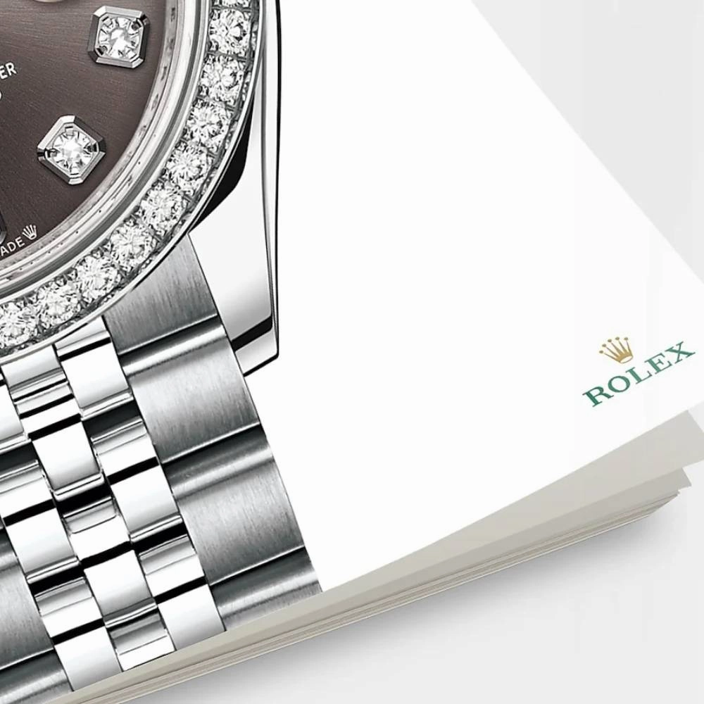 Rolex Lady-Datejust 28mm - Ref: 279384rbr-0017 - Dark Grey Diamond Dial & Diamond Bezel, Stainless Steel Jubilee Bracelet Women's Watch