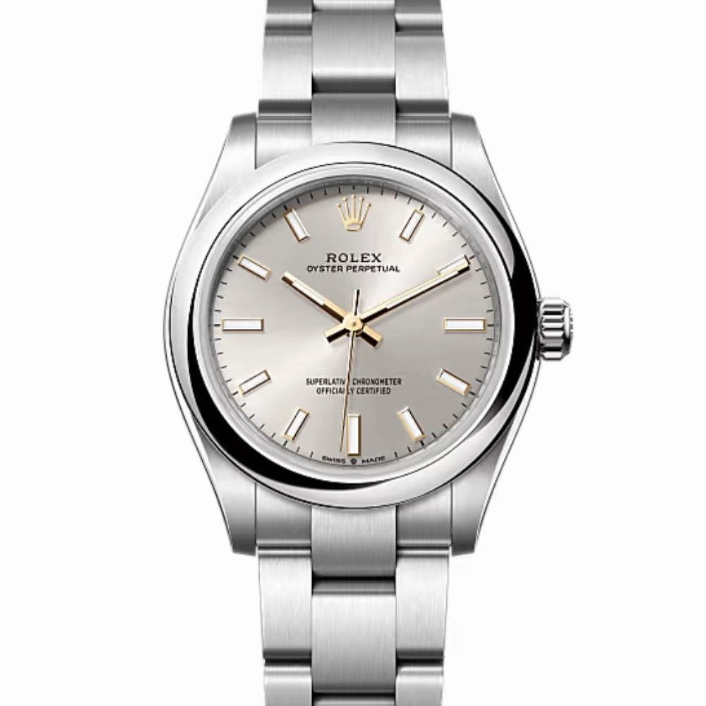 Rolex Oyster Perpetual 31mm - Ref: 277200-0001 - Silver Stick Dial, Stainless Steel Oyster Bracelet Watch