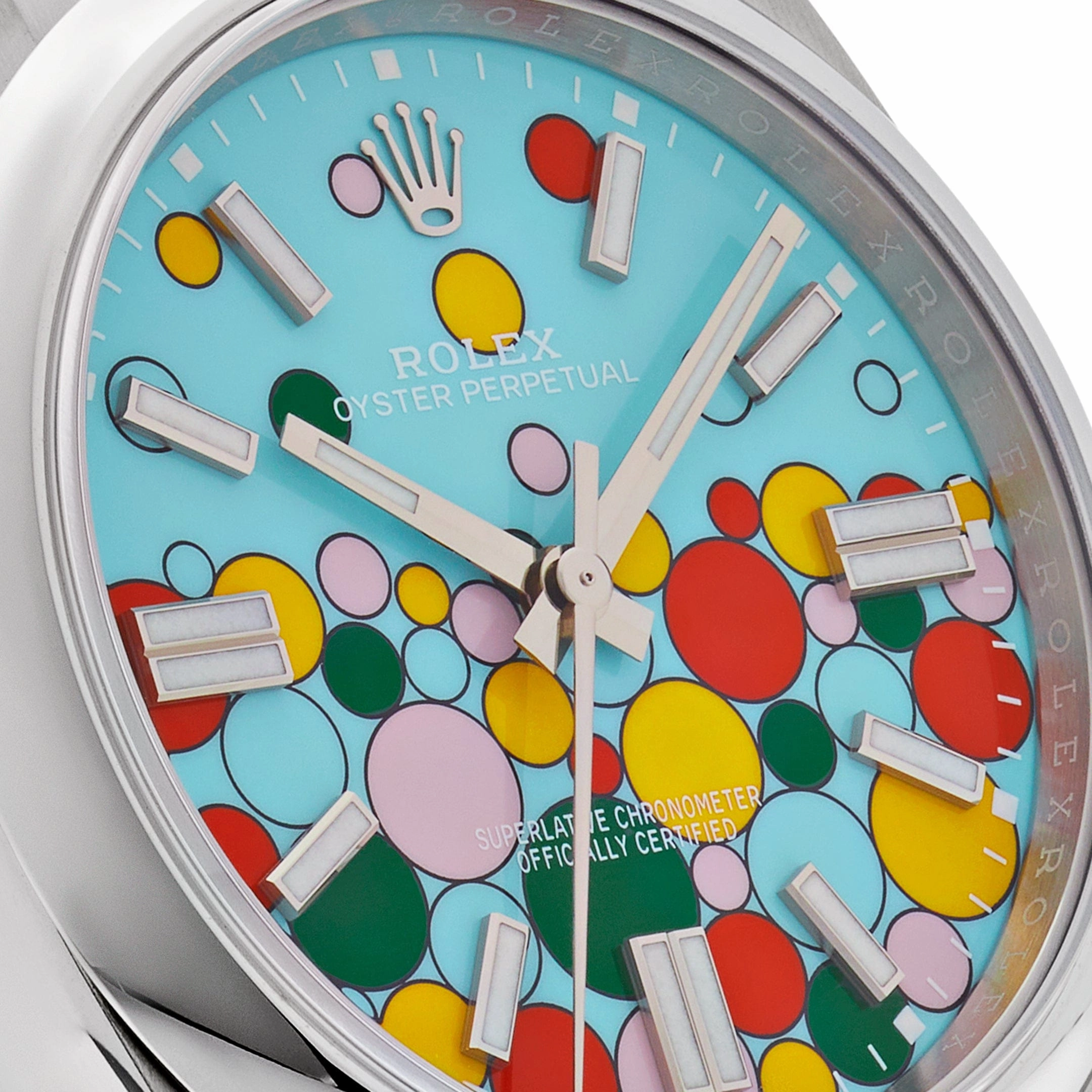 Rolex Oyster Perpetual 41 124300 Stainless Steel 'Celebration Motif' Dial