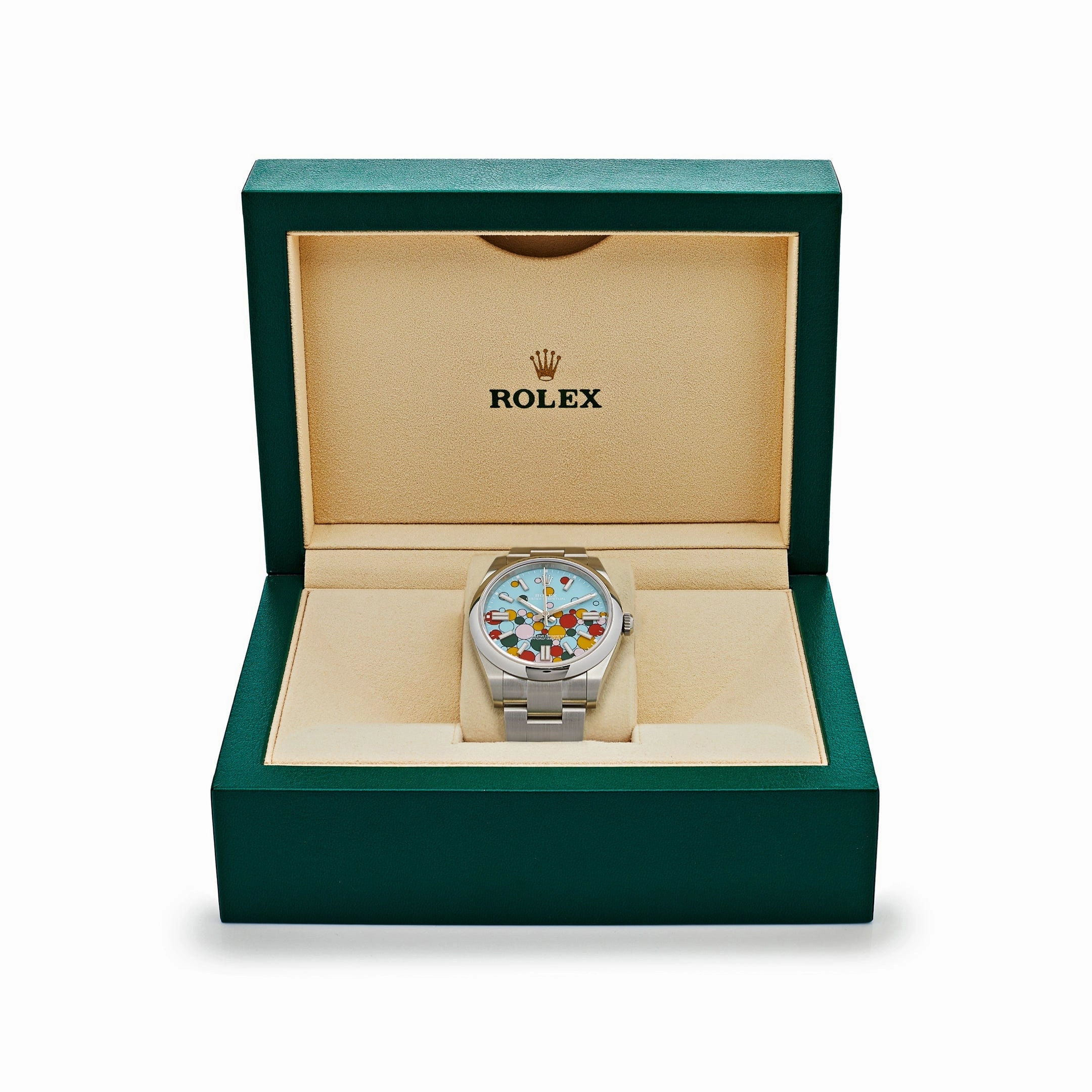 Rolex Oyster Perpetual 41 124300 Stainless Steel 'Celebration Motif' Dial